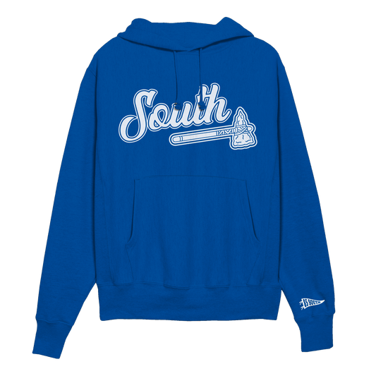 White Print Classic Tomahawk Hoodie - Royal/White