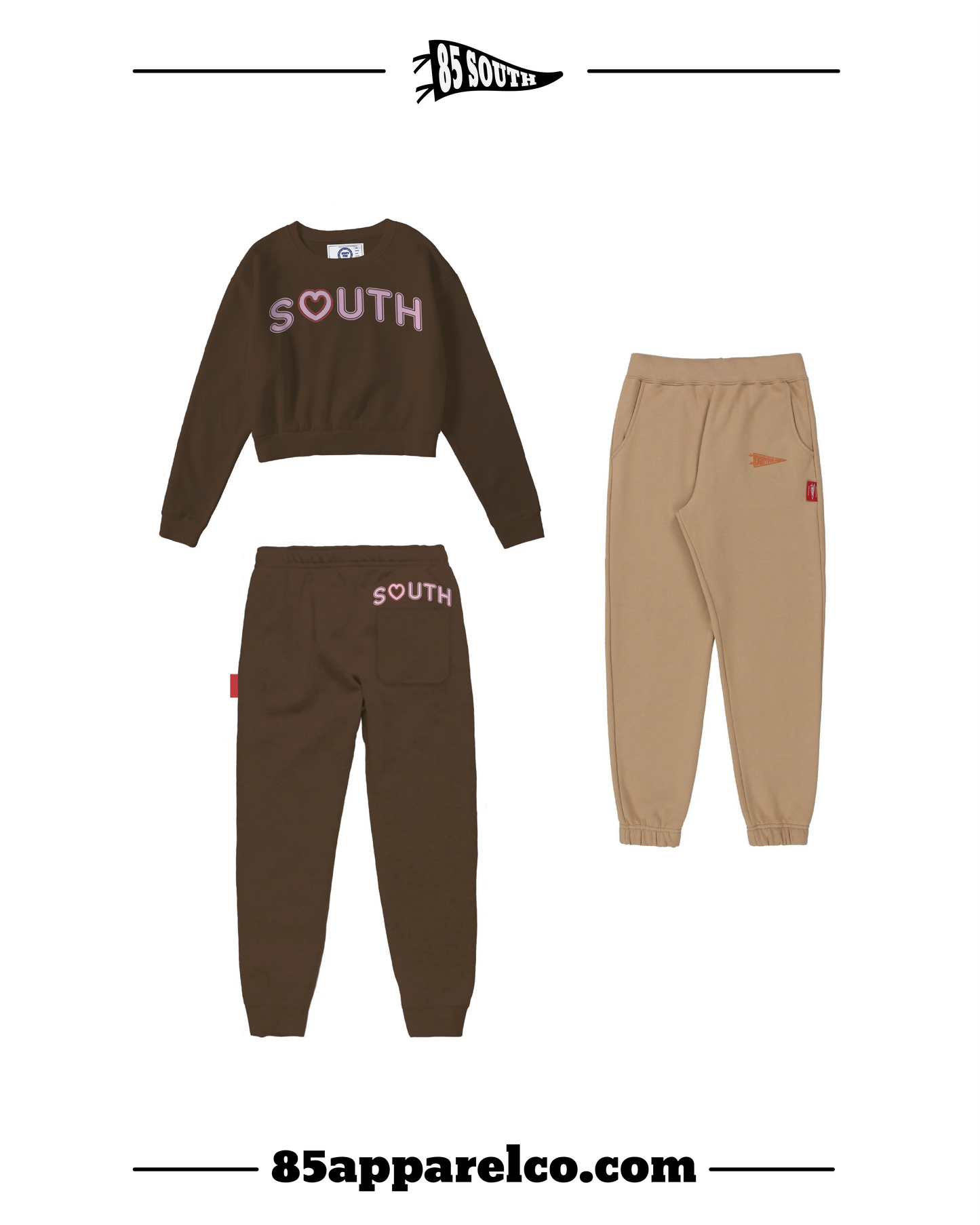 Heart of the South Chocolate Fleece Joggers