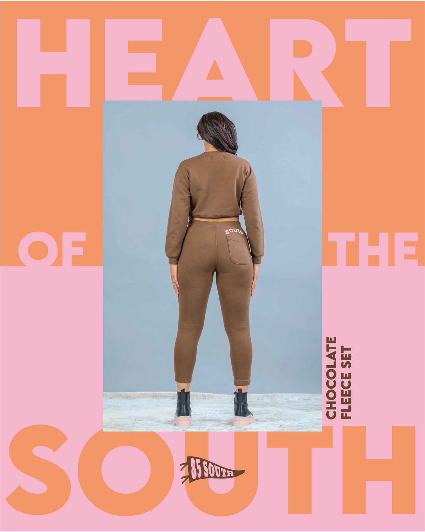 Heart of the South Chocolate Fleece Joggers