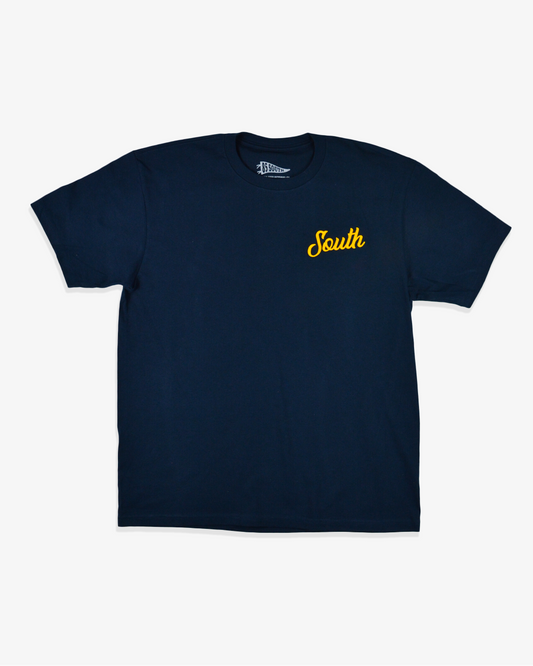 South Side Embroidered Tee - Navy