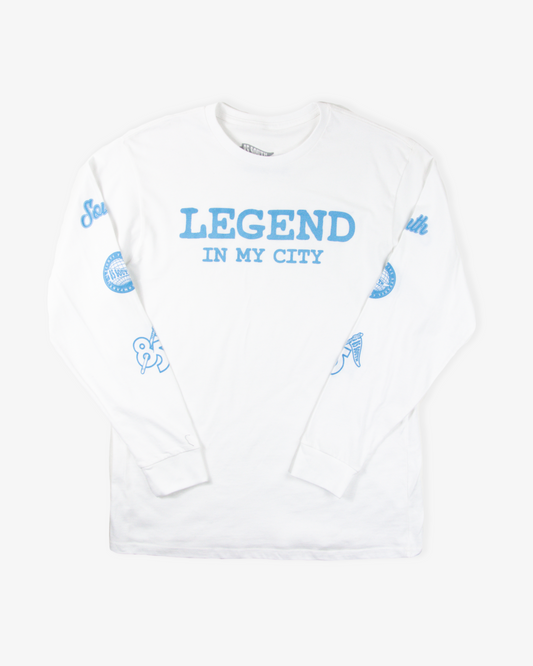 Legend In My City LS- White/Blue