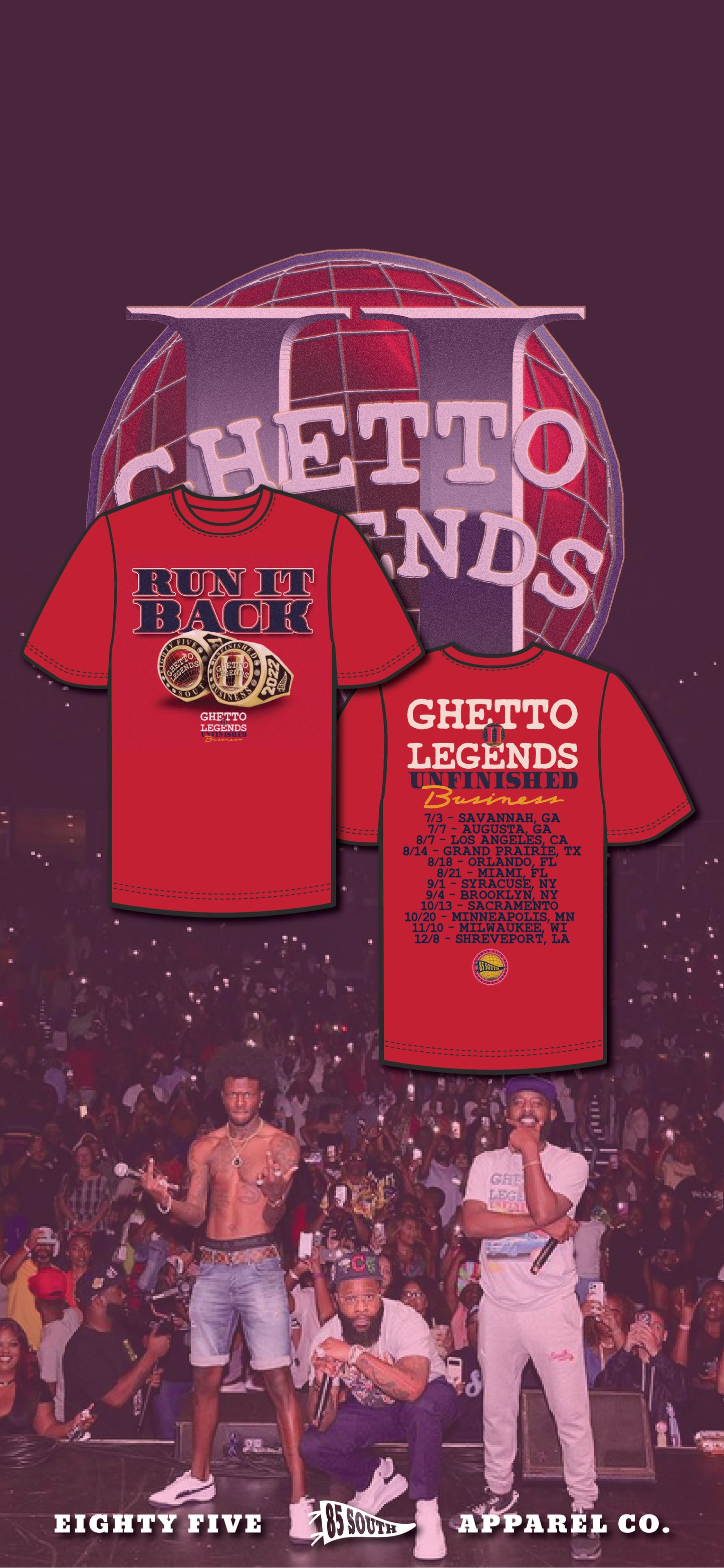 Ghetto Legend II Run It Back Tour Tee