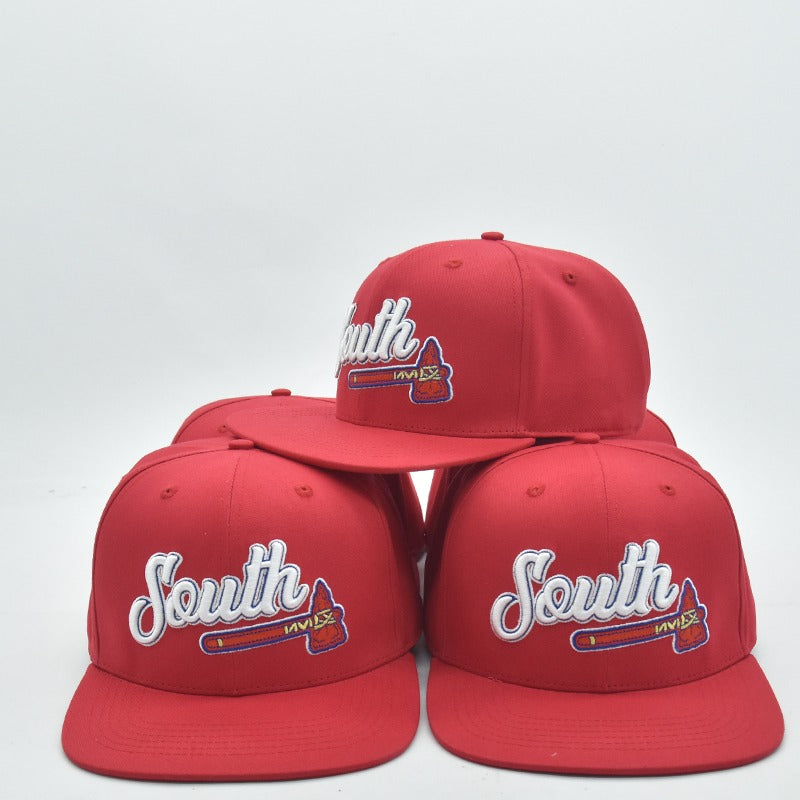 "South Tomahawk" Snapback Hat (Red/White)