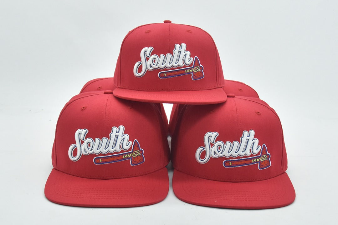 "South Tomahawk" Snapback Hat (Red/White)