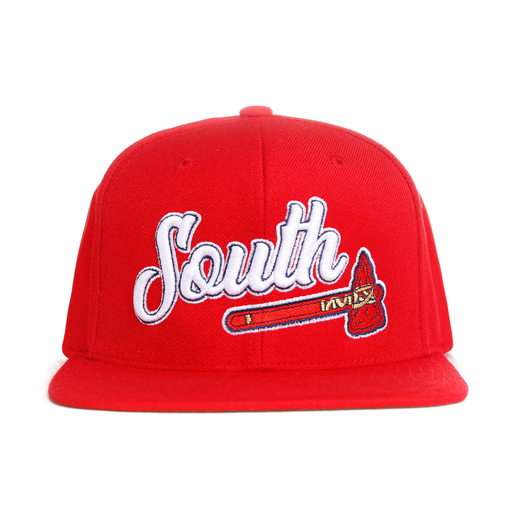 "South Tomahawk" Snapback Hat (Red/White)