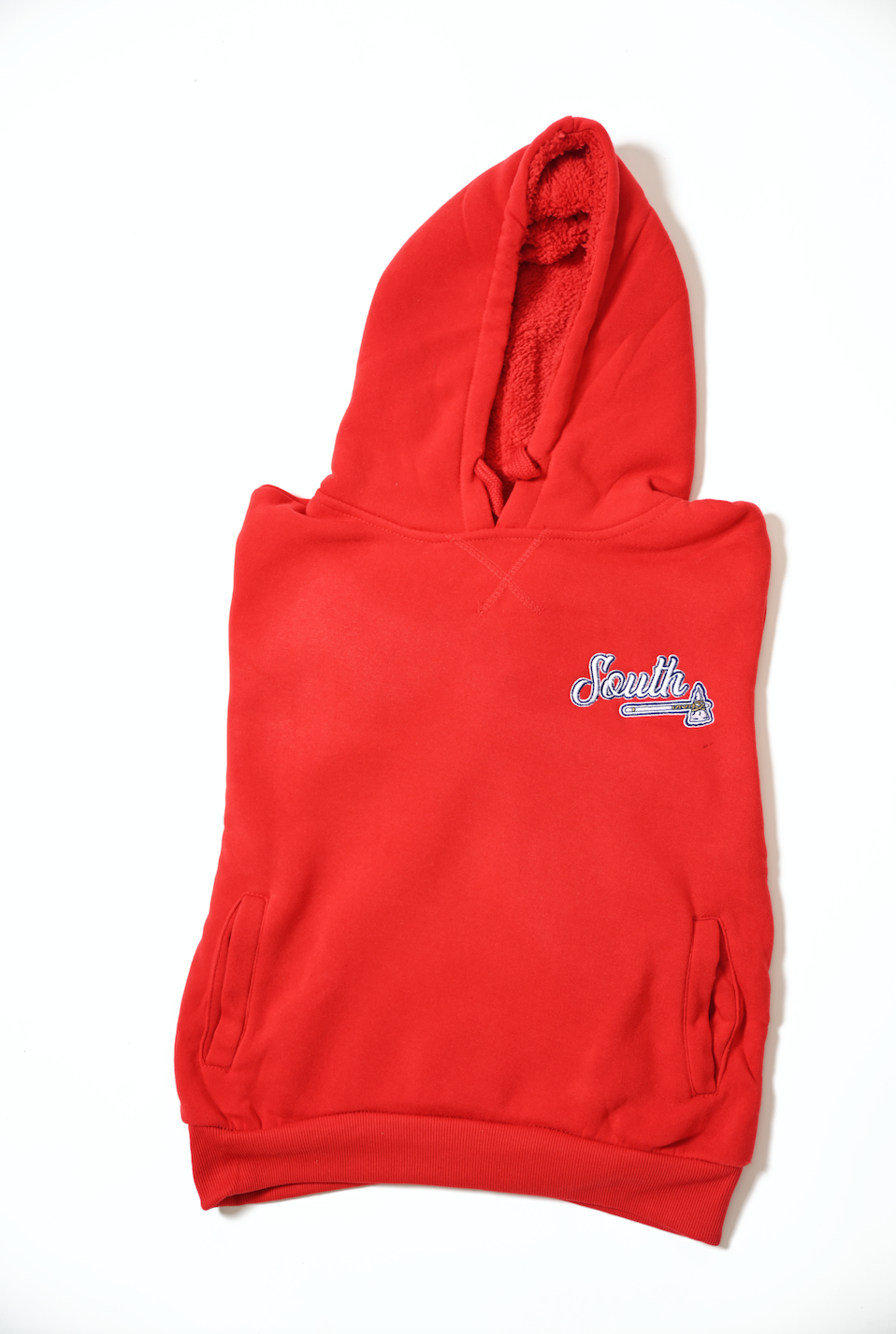 Embroidered Women Tomahawk Hoodie - Red